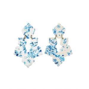 NEW LINNY CO women's michelle earrings in blue china